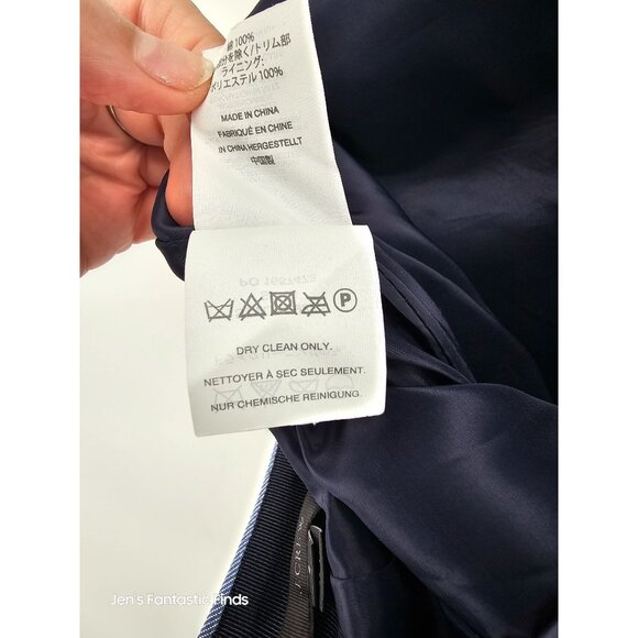 J.Crew 100% Cotton Chambray Scalloped Hem Grommet Bottom Pencil Skirt 8 - Picture 9 of 9